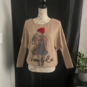 Small/medium brown stylish sweater